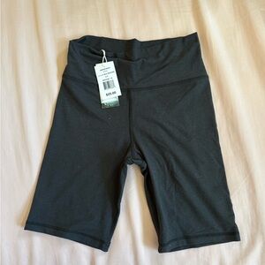 Kids Black High-Waist Bike Shorts - Unbranded